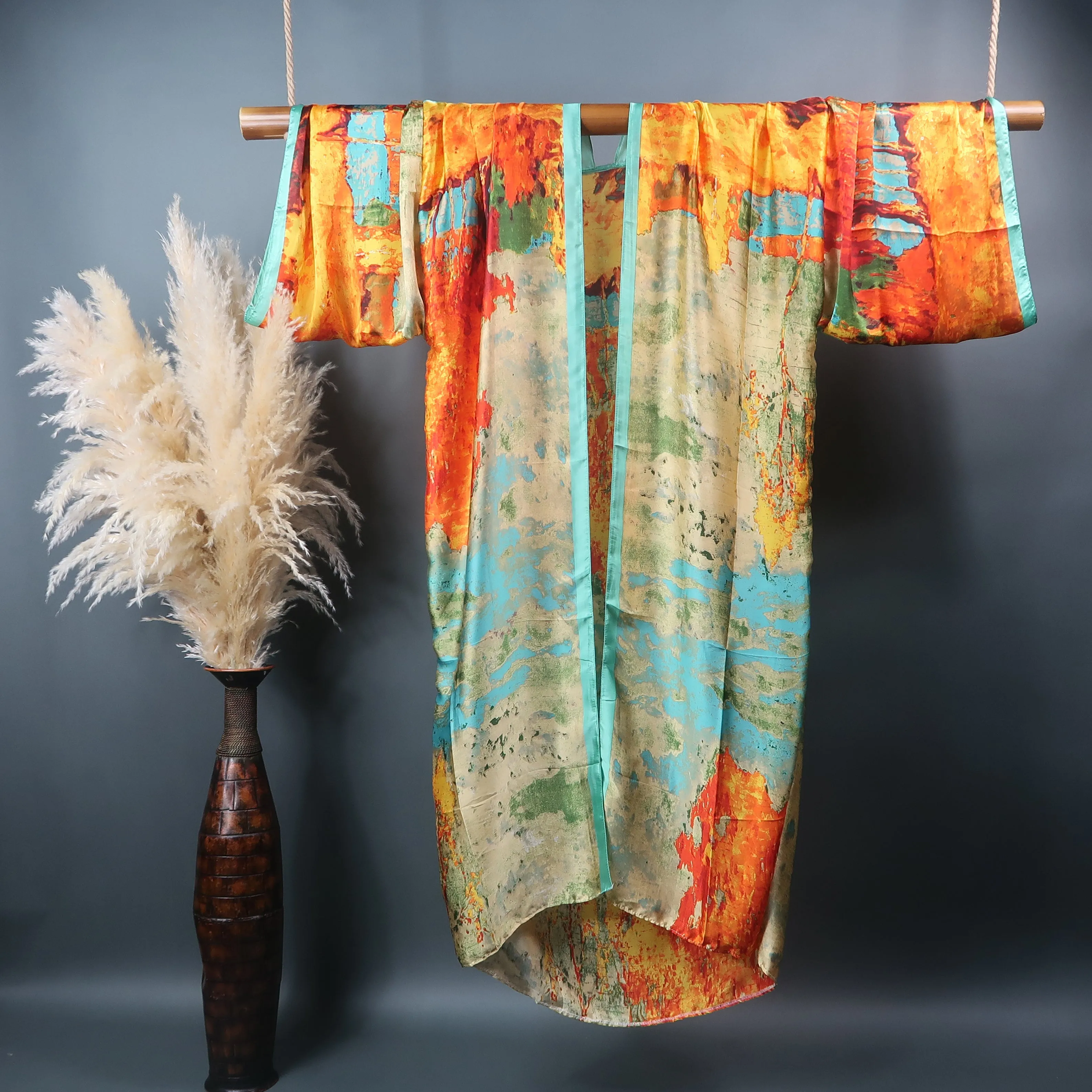Glowed Up | Kimono Duster (Open Front) | Floor Length Long Robe