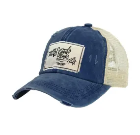 Good Times and Tan Lines - Vintage Distressed Trucker Adult Hat
