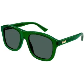 Gucci Men's Sunglasses - Full Rim Green Acetate Square Shaped Frame | GG1316S 004