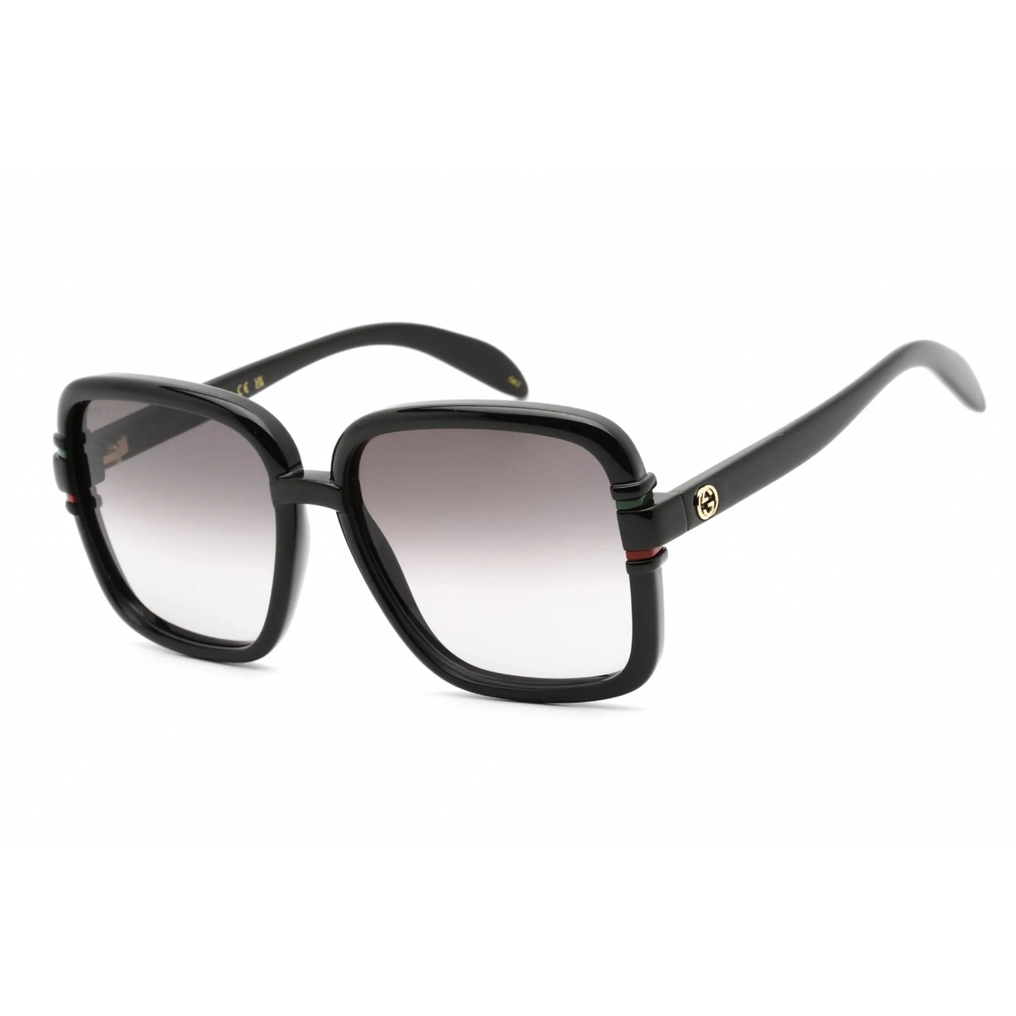 Gucci Women's Sunglasses - Black Plastic Square Full Rim Frame Grey Lens | GG1066S 001