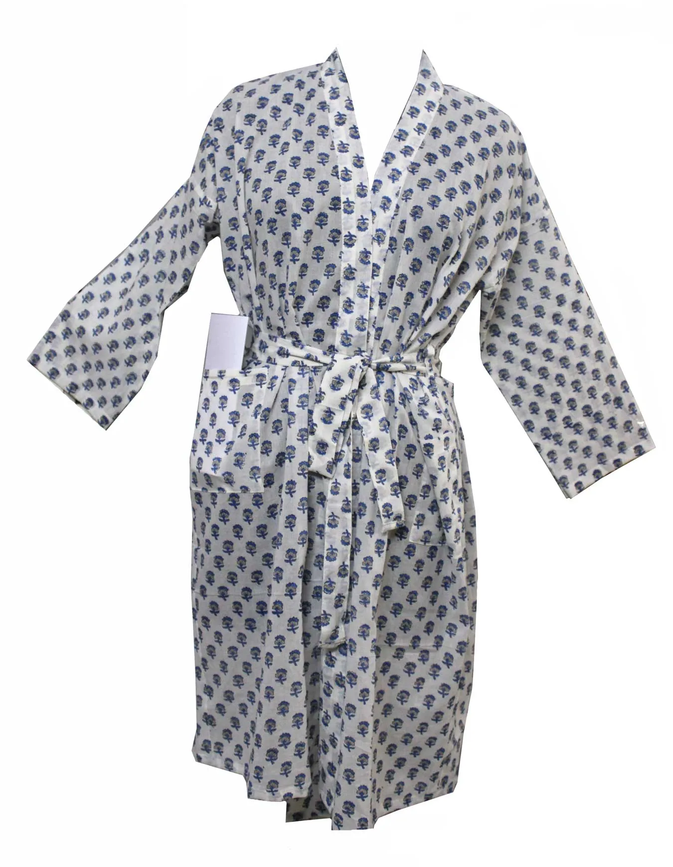 Hand Block Print 100%Cotton Kimono Bathrobe Women Floral Dress Wholesale Lot