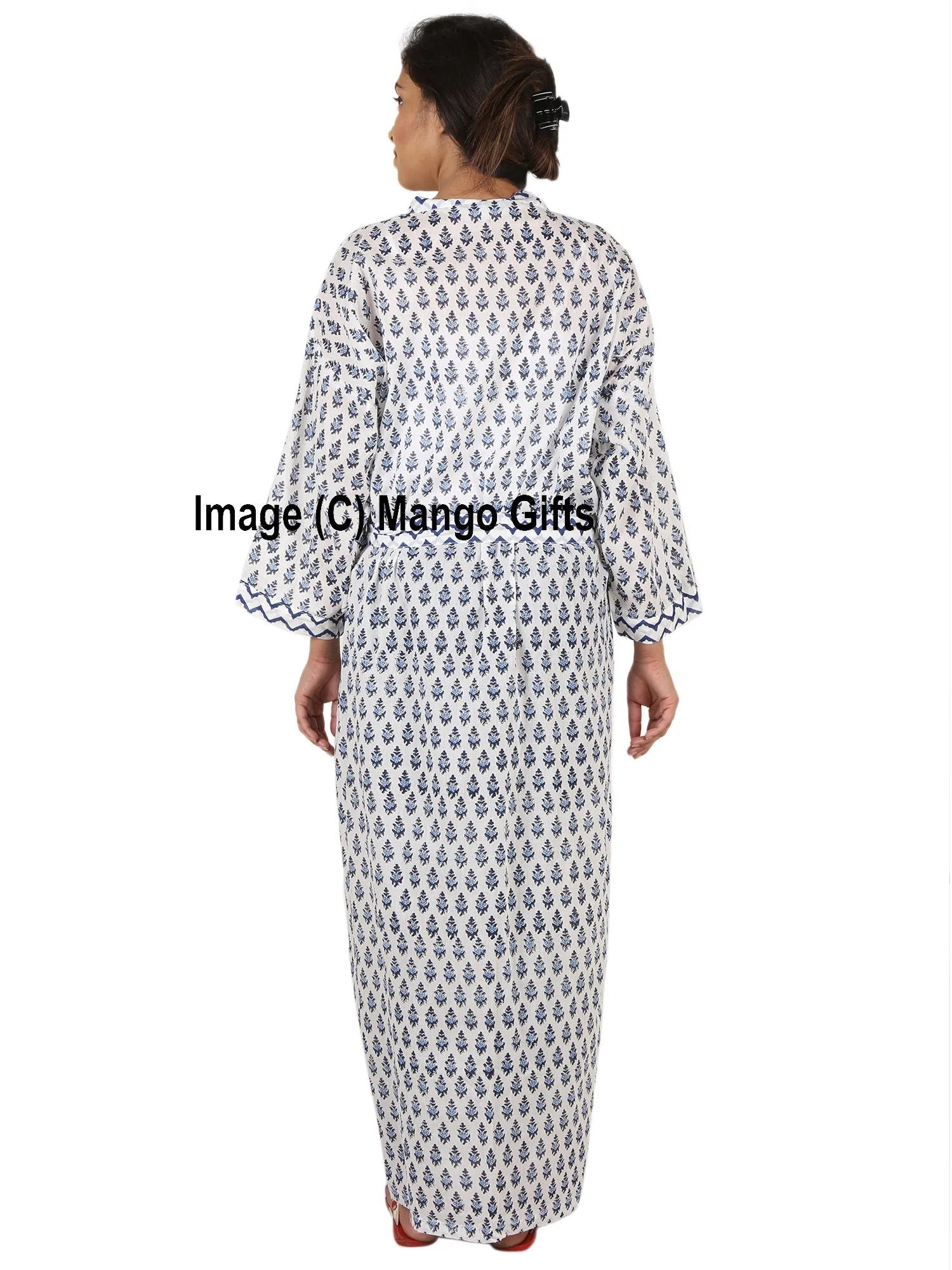 Hand Block Print 100%Cotton Kimono Bathrobe Women Floral Dress Wholesale Lot