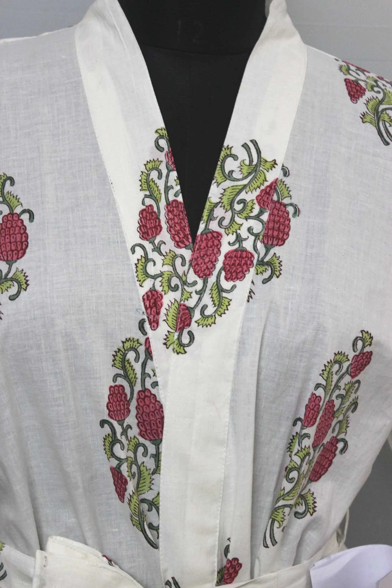Hand Block Print 100%Cotton Kimono Bathrobe Women Floral Dress Wholesale Lot
