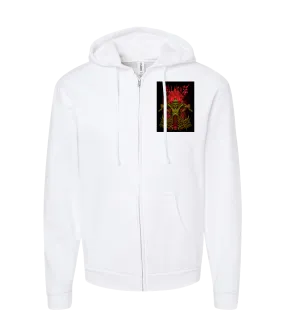 Hellhouse crypt - LIBSS - White Zip Up Hoodie