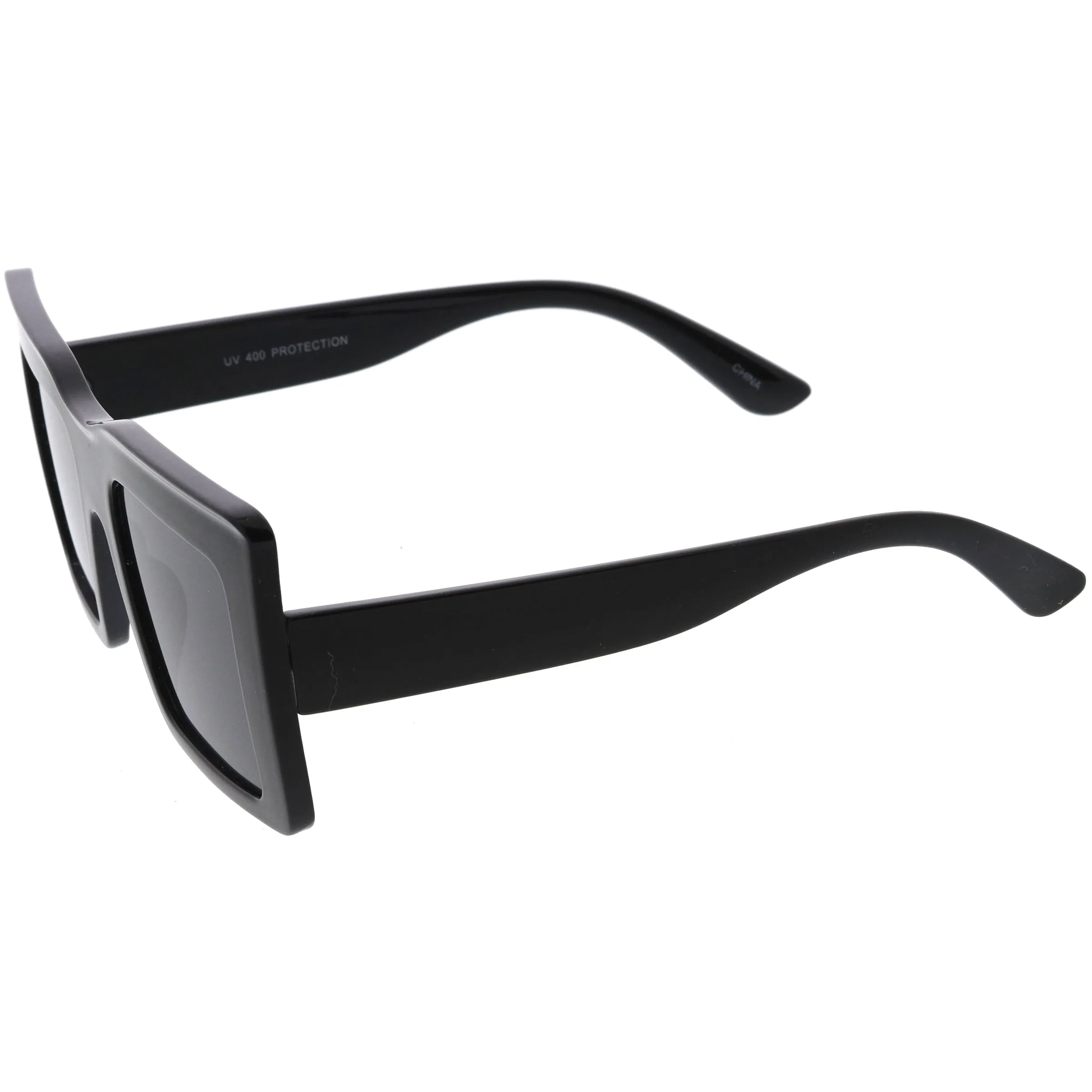 High Fashion Thick Rimmed Neutral Colored Square Sunglasses D102