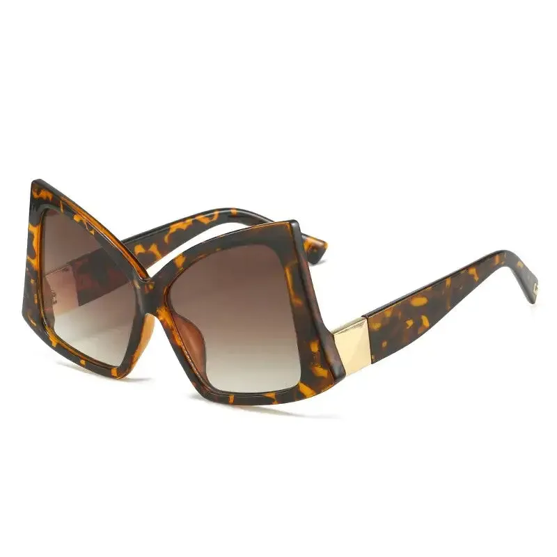 Irregular Square Double Color Sunglasses