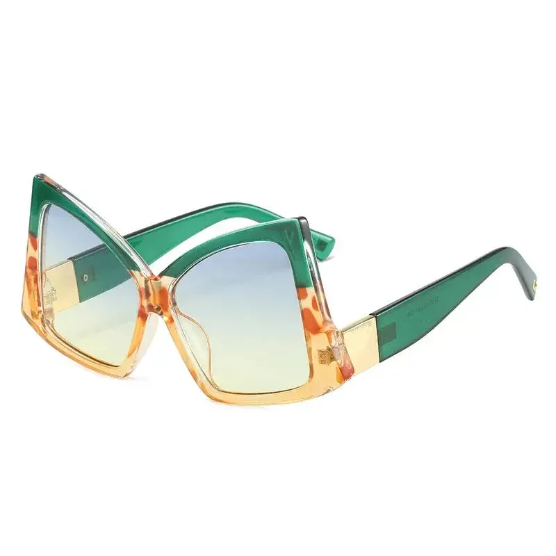 Irregular Square Double Color Sunglasses