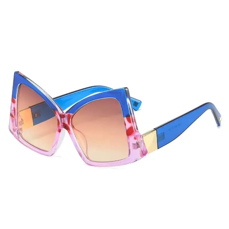 Irregular Square Double Color Sunglasses