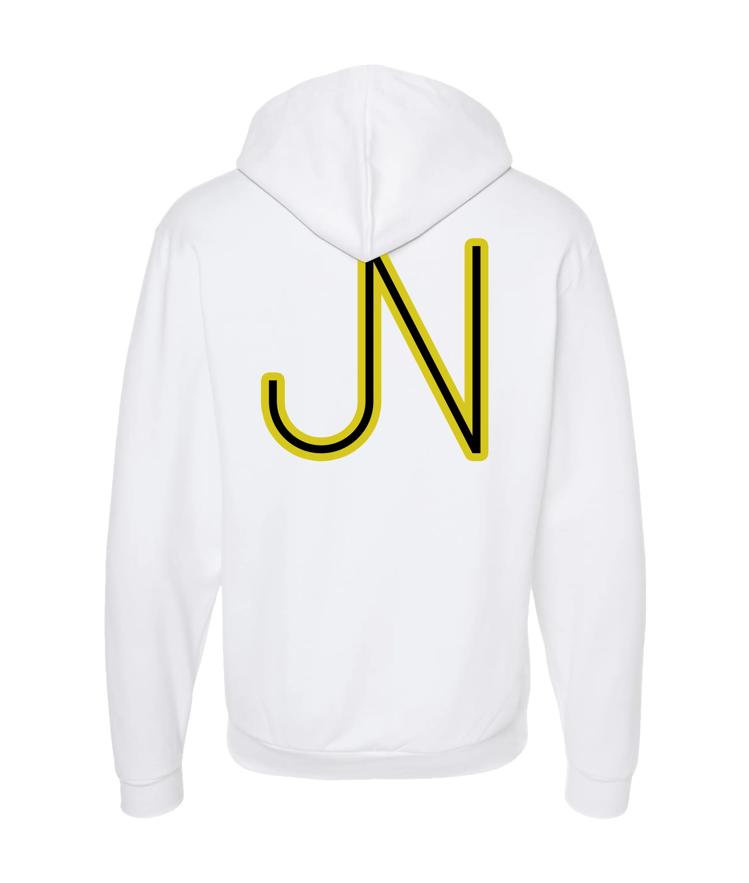James Neary Music - JN (Yellow) - White Zip Up Hoodie