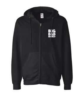 Jamie Campbell - Big Dad Energy - Black Black Zip Hoodie