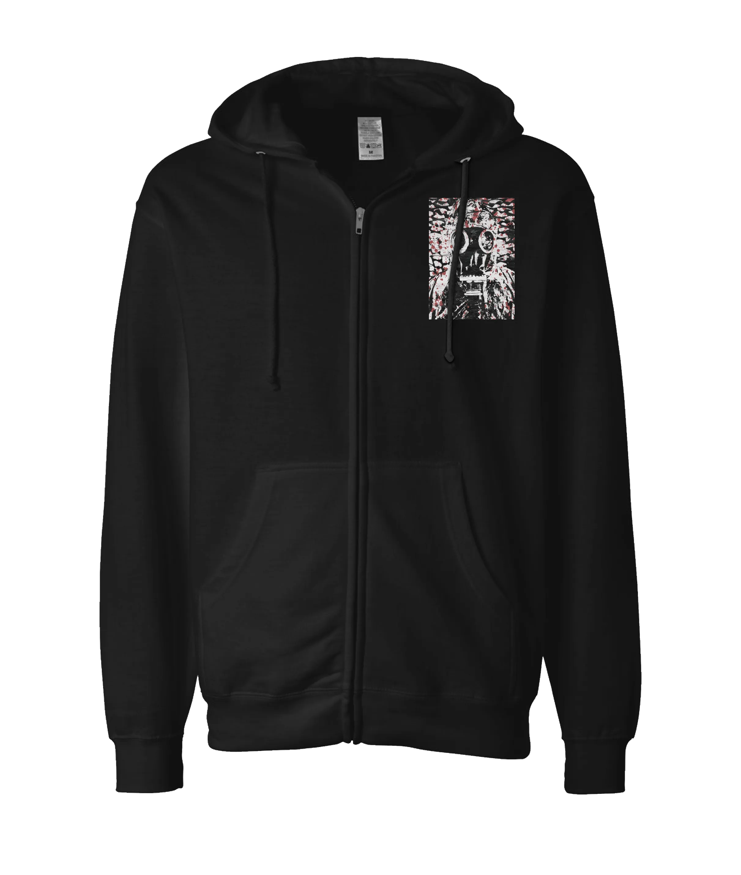 Jason Baker Photography - Gas Mask - Black Zip Up Hoodie