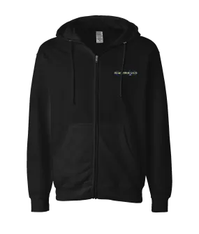 Je Vaughn Show - JEVAUGHN Mic Logo - Black Zip Up Hoodie