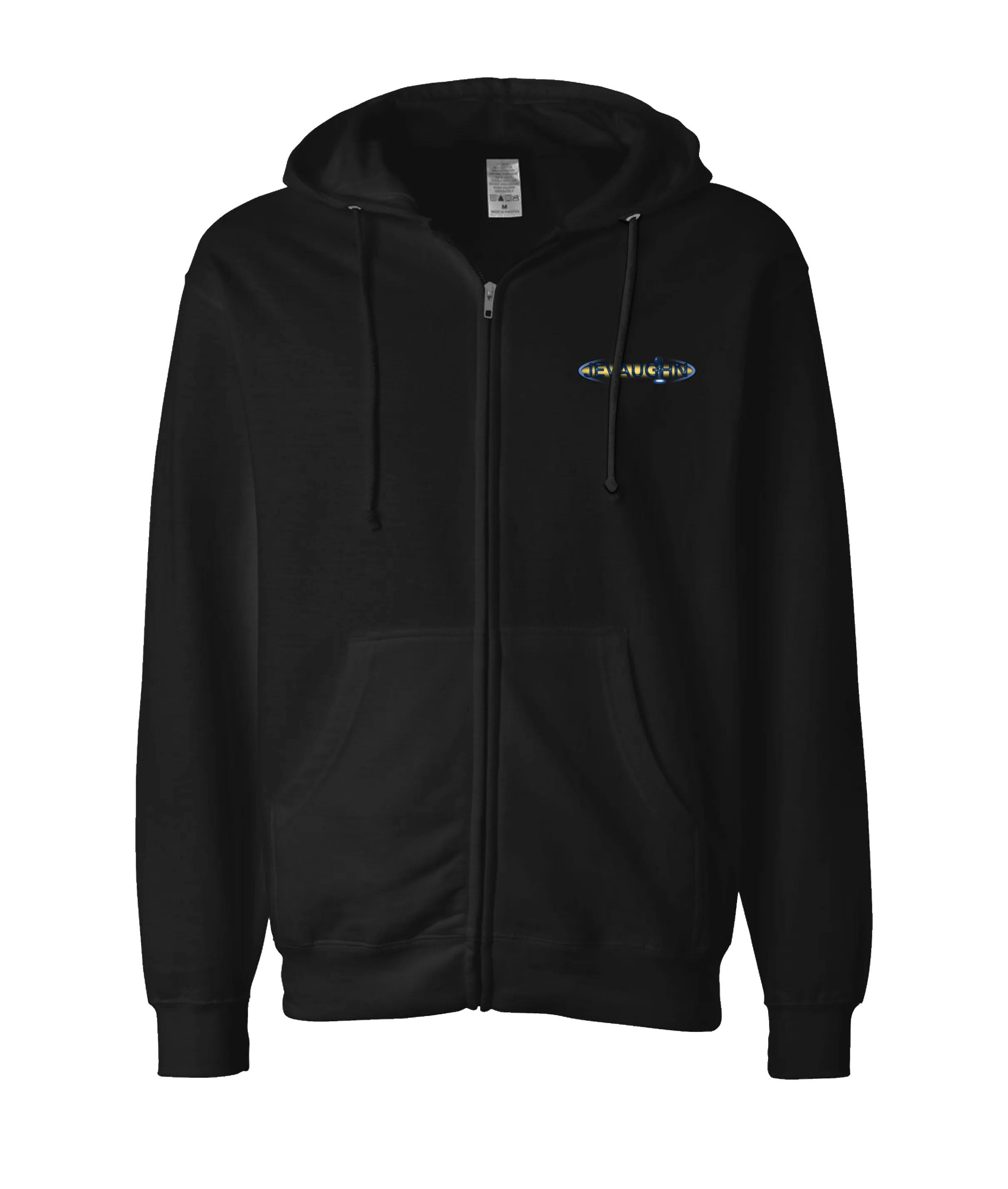Je Vaughn Show - JEVAUGHN Mic Logo - Black Zip Up Hoodie