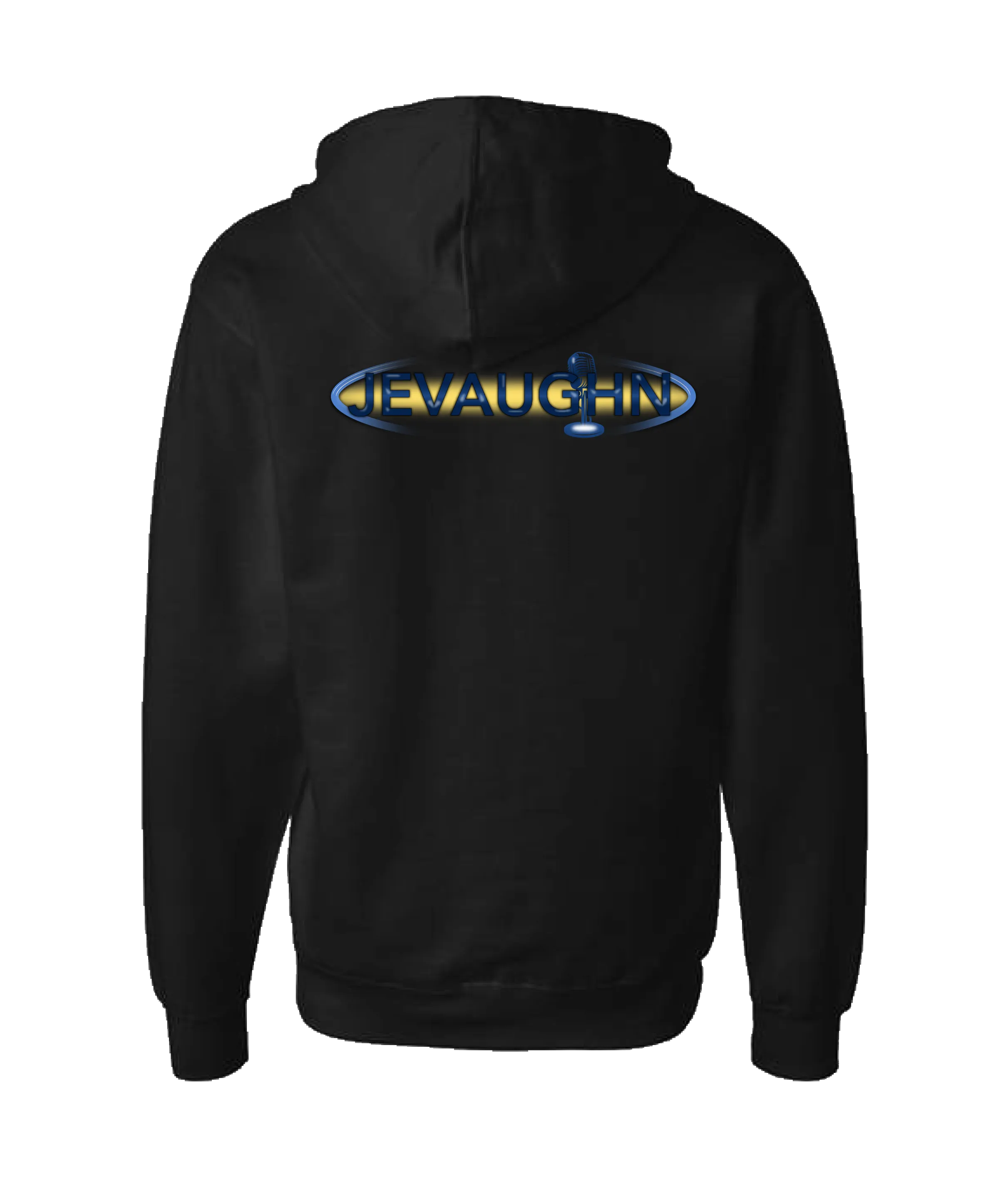 Je Vaughn Show - JEVAUGHN Mic Logo - Black Zip Up Hoodie
