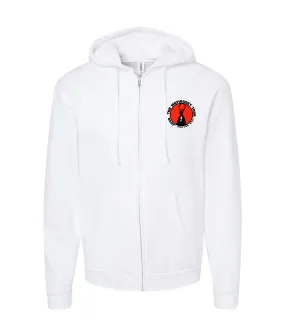 JOVA MUSIC MERCH - GRASA? - White Zip Up Hoodie