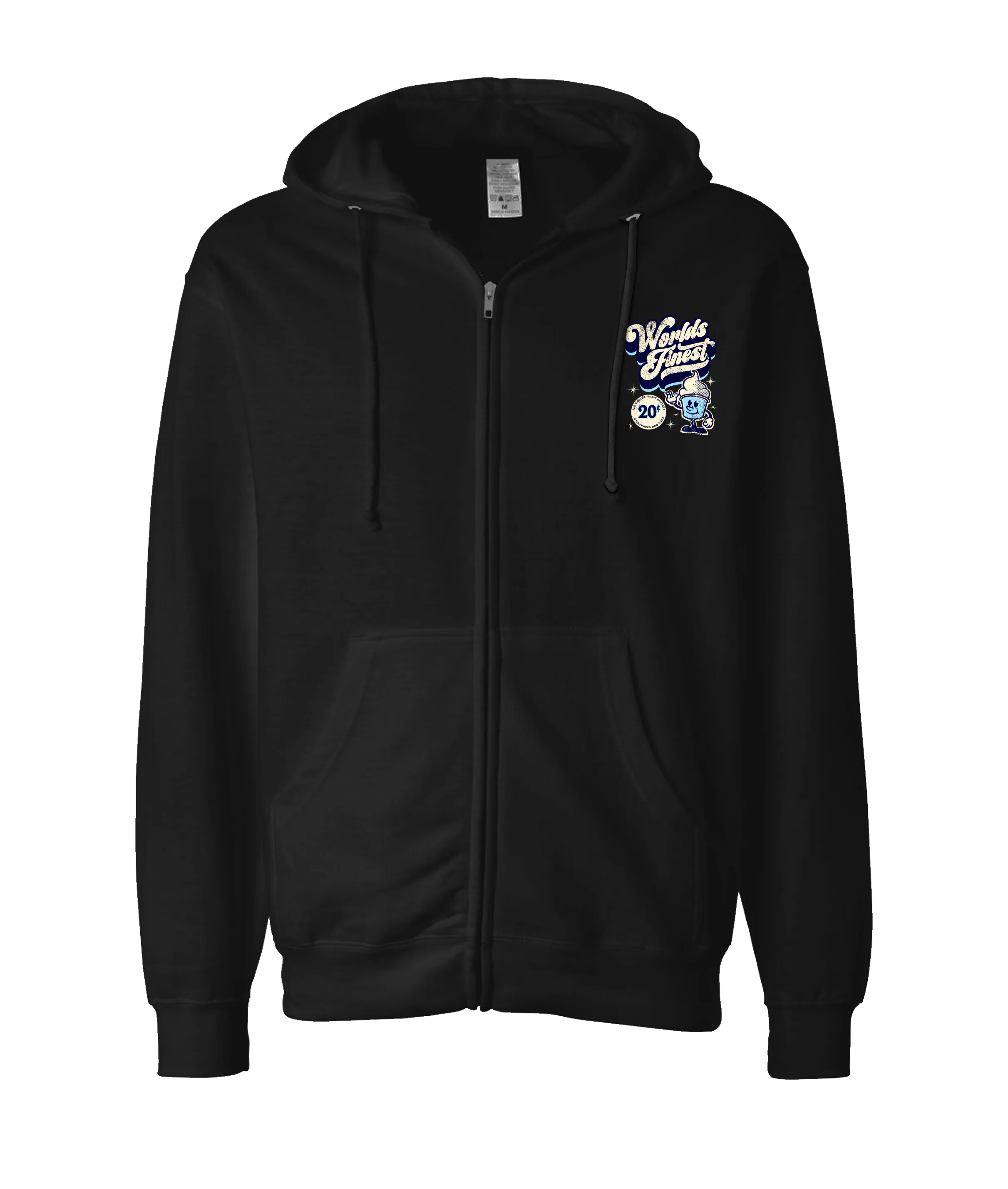 khaotic Threads - Worlds Finest - Black Zip Up Hoodie