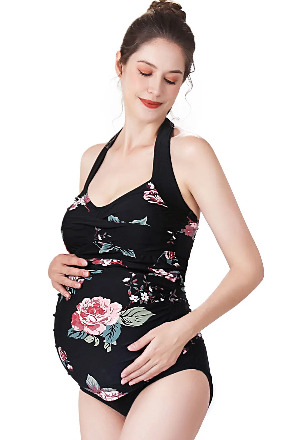 Kimi   Kai Maternity "Arely" UPF 50  Swim Tankini & Bottom 2-Piece Set