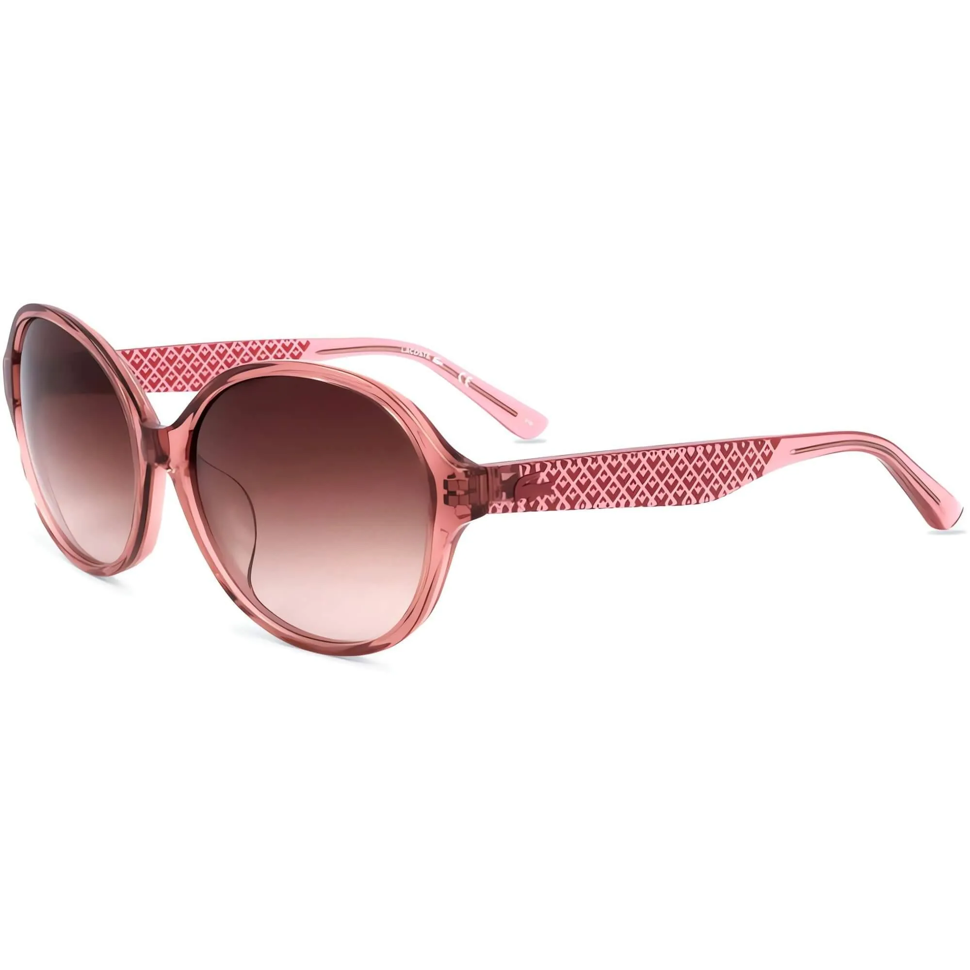 Lacoste Unisex Sunglasses - Full Rim Transparent Pink Oval Frame | LACOSTE L836SA 664