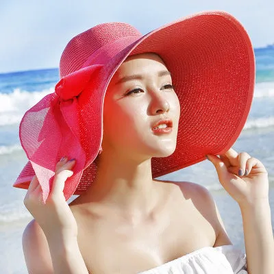 Ladies Colored Large Brim Floppy Hat