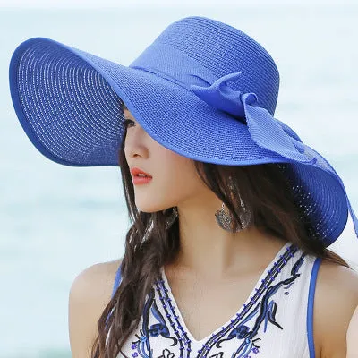 Ladies Colored Large Brim Floppy Hat