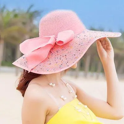 Ladies Colored Large Brim Floppy Hat