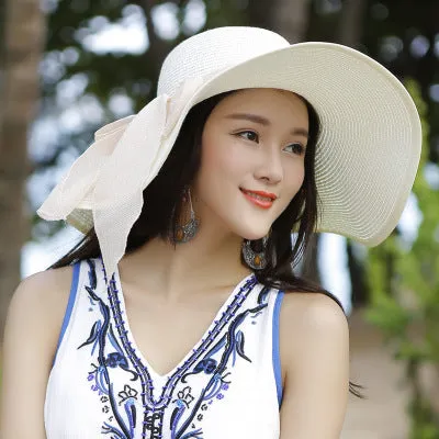 Ladies Colored Large Brim Floppy Hat