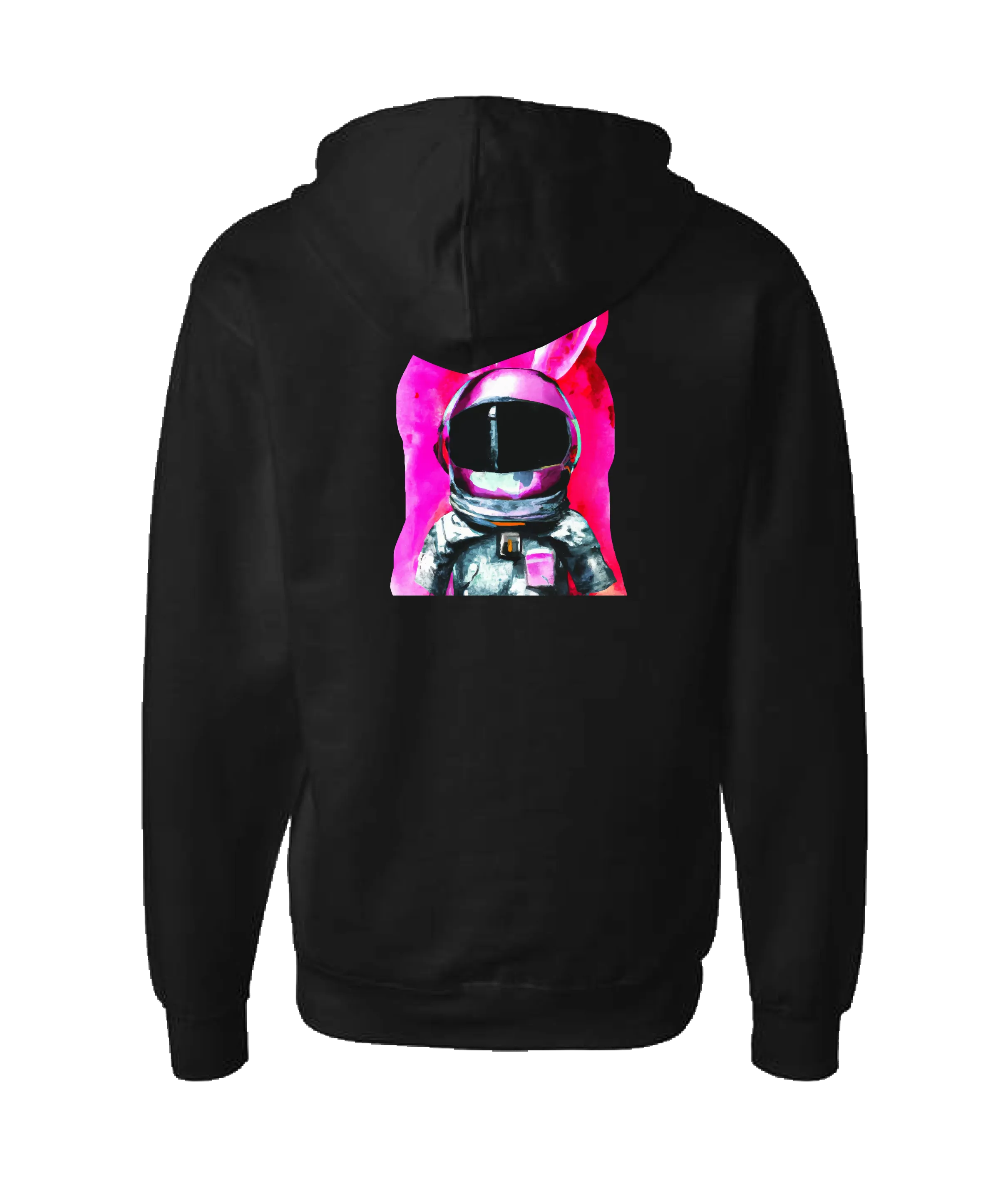 Legendarious - SPACE RABBIT - Black Zip Up Hoodie