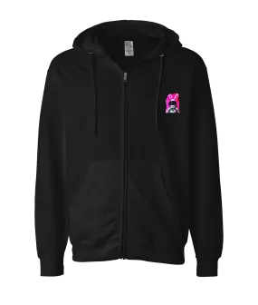 Legendarious - SPACE RABBIT - Black Zip Up Hoodie