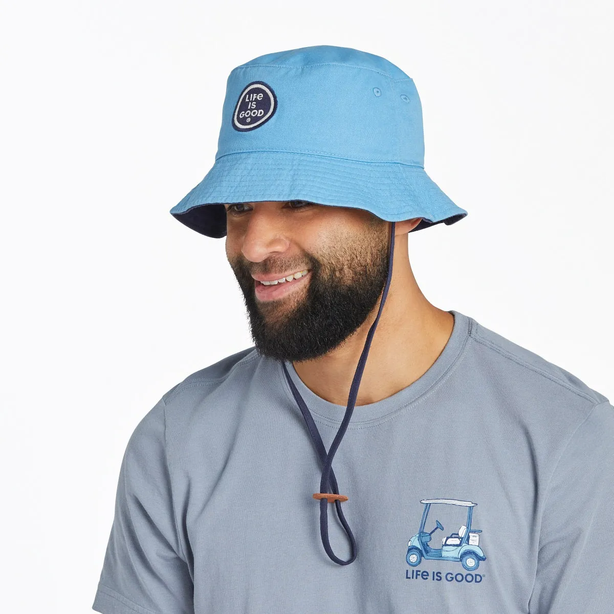 Life is Good LIG Coins Bucket Hat, Cool Blue