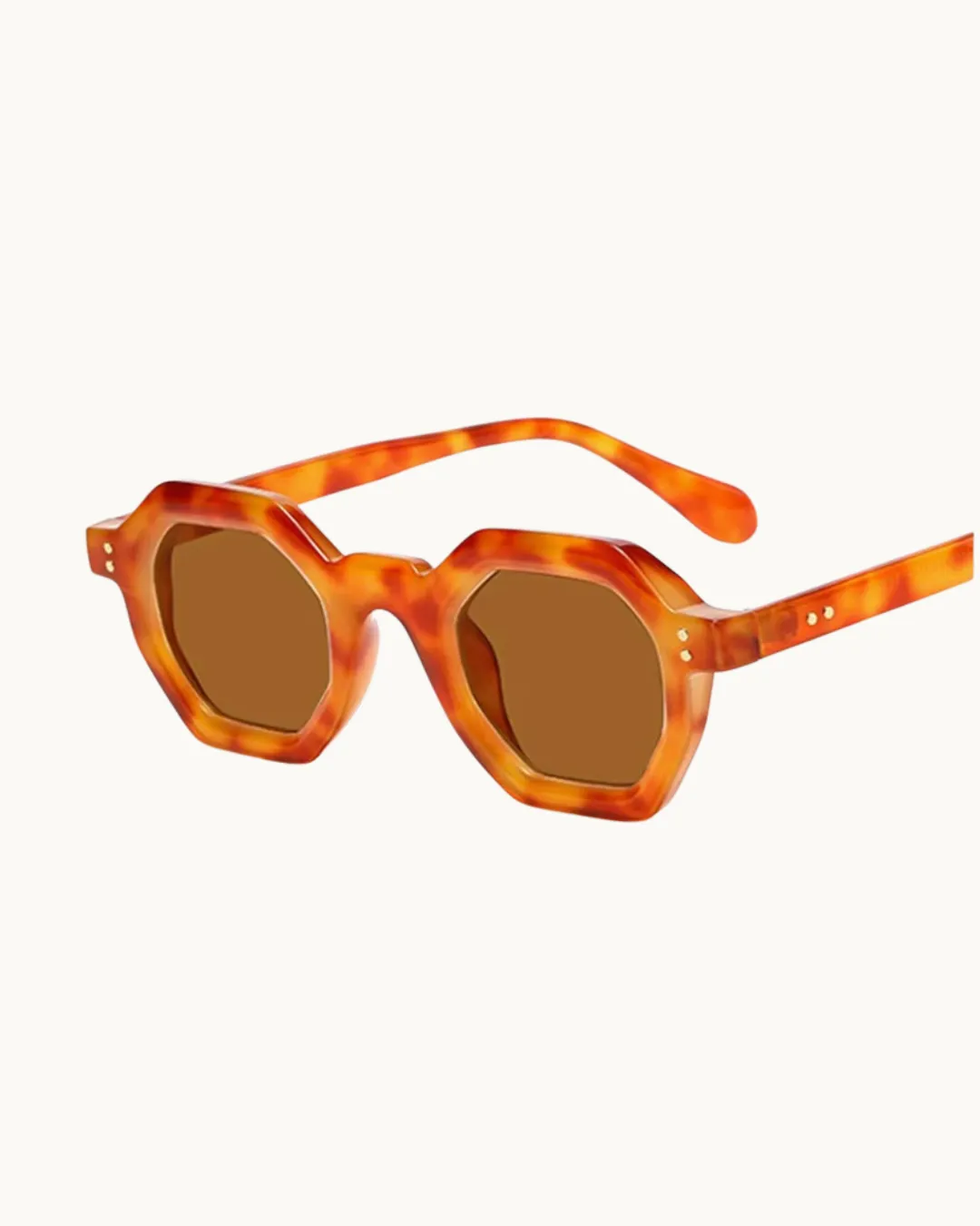 Light Brown Square Sunglasses