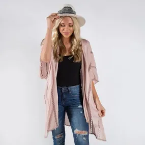 Lightweight Kimono with Details Stitch Accent