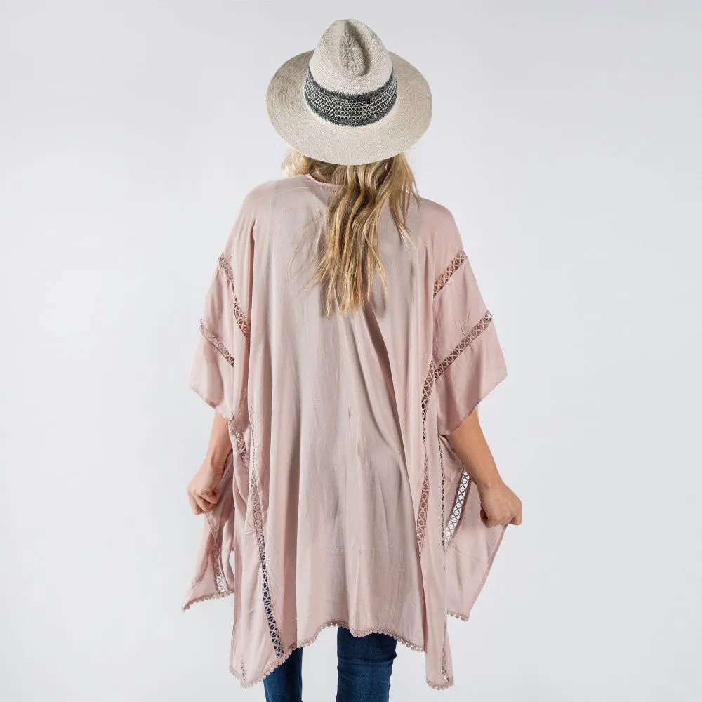 Lightweight Kimono with Details Stitch Accent