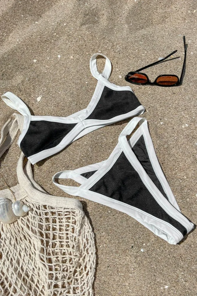 LSPACE Mackenzie Rib Color-Blocked Bitsy Bottom - More Colors Available