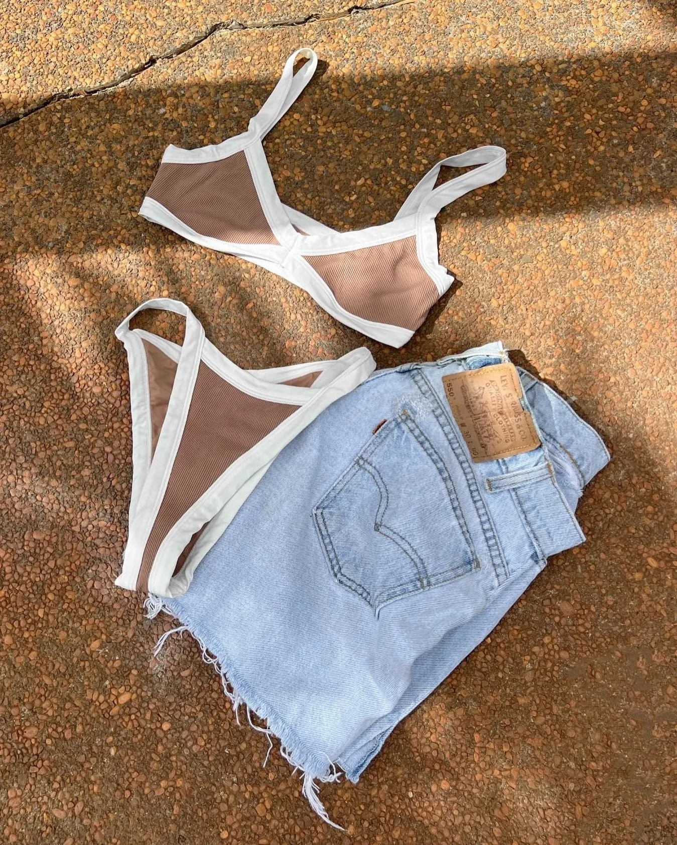 LSPACE Mackenzie Rib Color-Blocked Bitsy Bottom - More Colors Available
