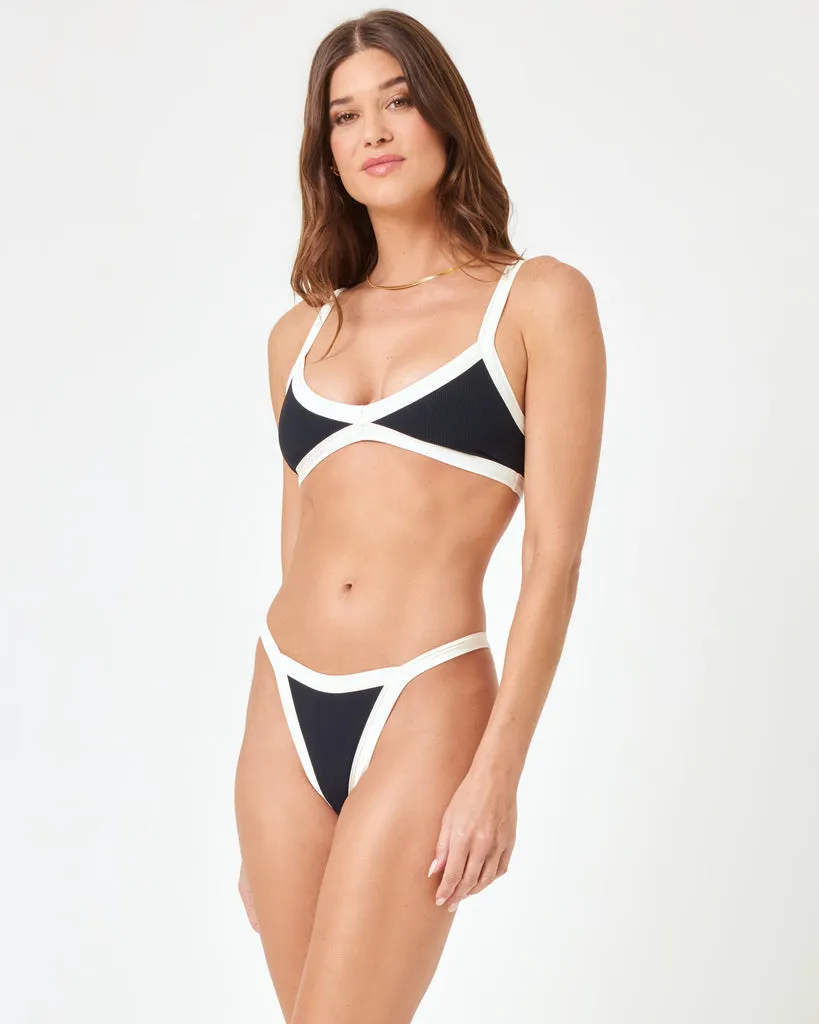 LSPACE Mackenzie Rib Color-Blocked Bitsy Bottom - More Colors Available