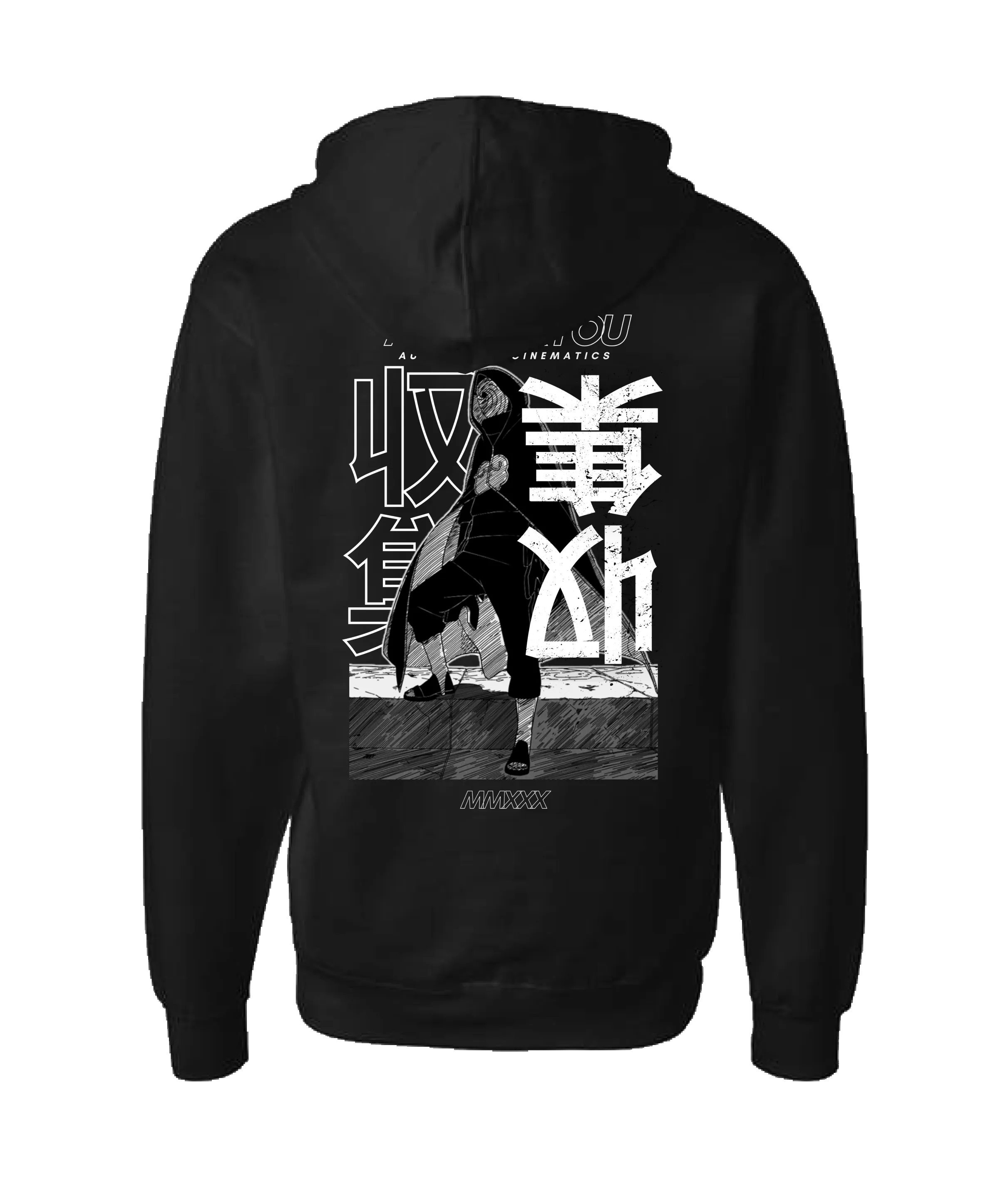 MANGEKYOU MEDIA - MMXXX - Black Zip Up Hoodie