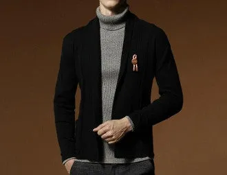 Mens Open Front Cardigan
