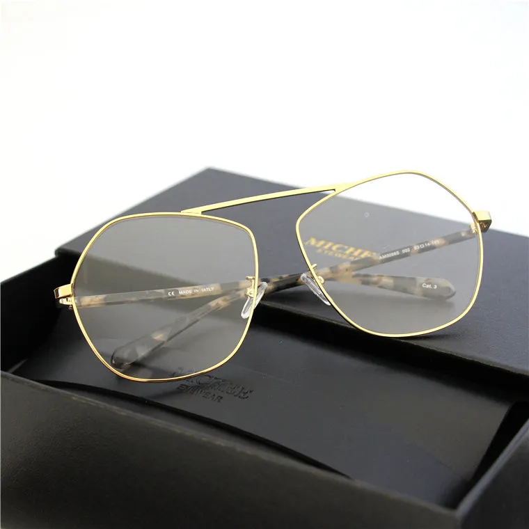 MICHE EYE WEAR POLYGON TRANSPARENT UNISEX SUNGLASSES