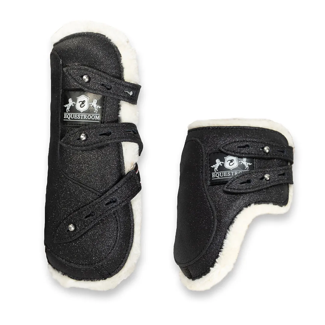 Midnight Black Open-Front Boots