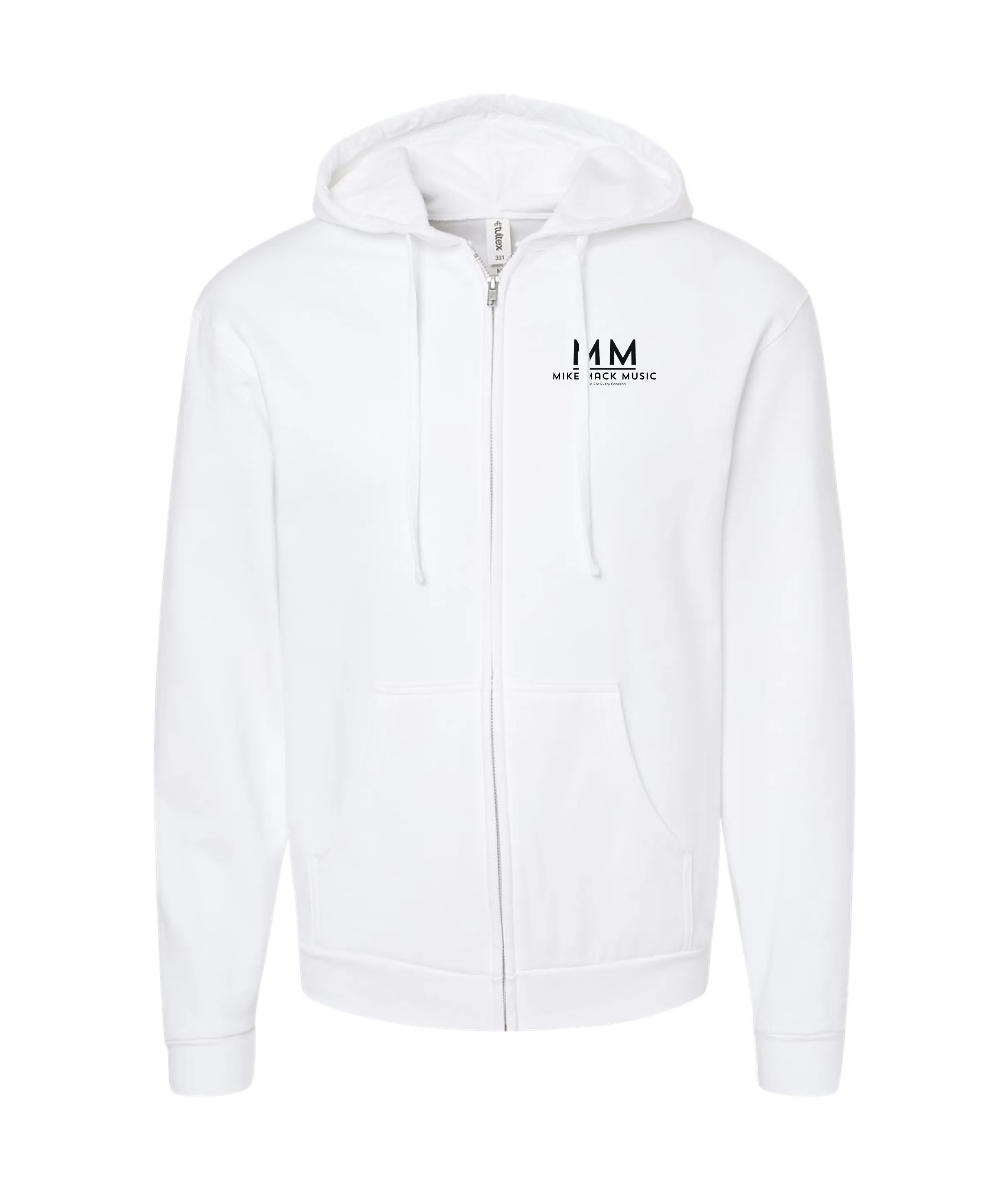 Mike Mack Music - Logo - White Zip Hoodie