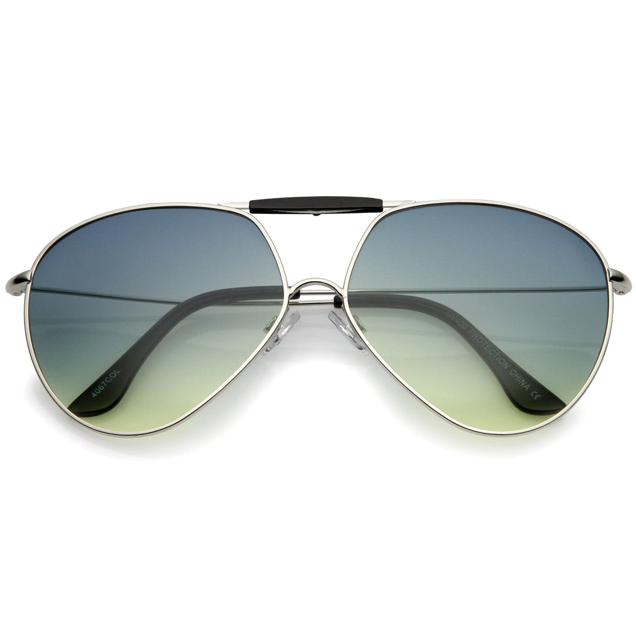 Modern Angled European Gradient Lens Aviator Sunglasses A736