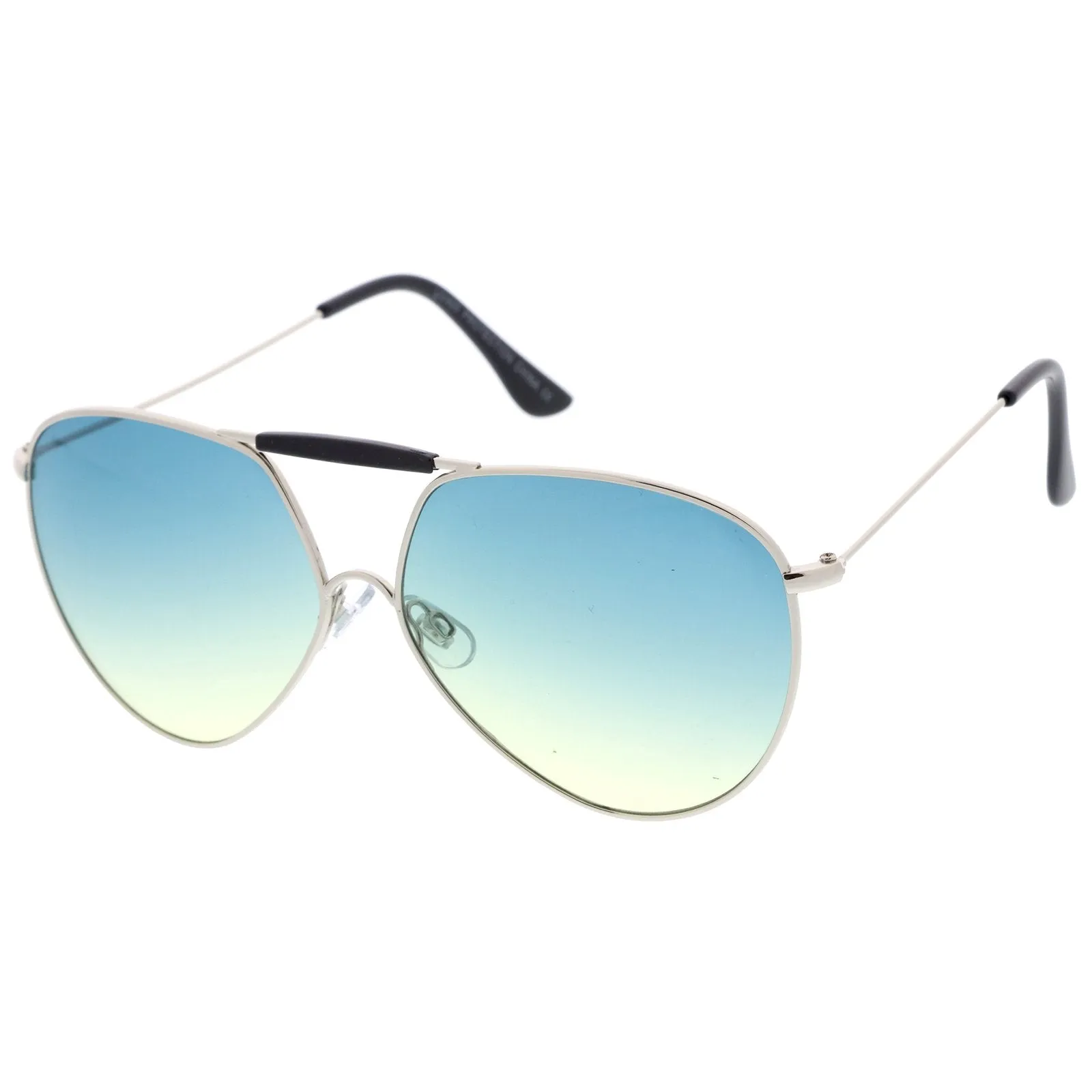 Modern Angled European Gradient Lens Aviator Sunglasses A736