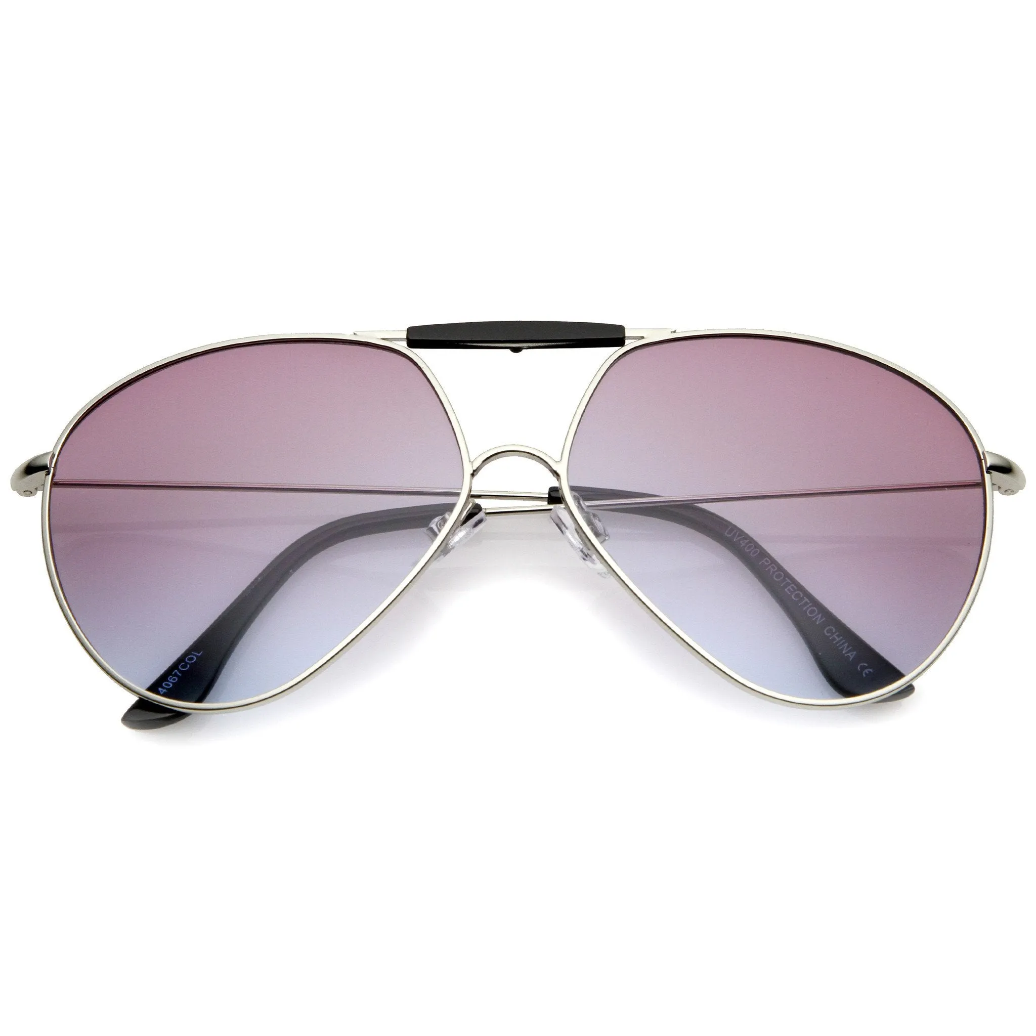 Modern Angled European Gradient Lens Aviator Sunglasses A736