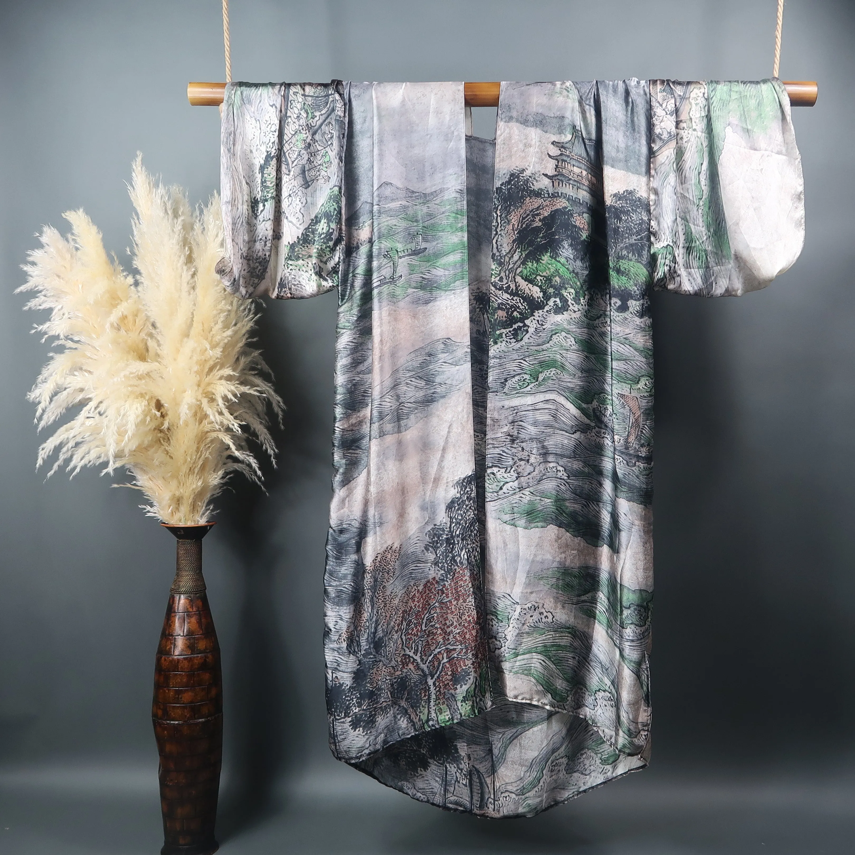 Mountains Majesty | Kimono Duster (Open Front) | Floor Length Long Robe