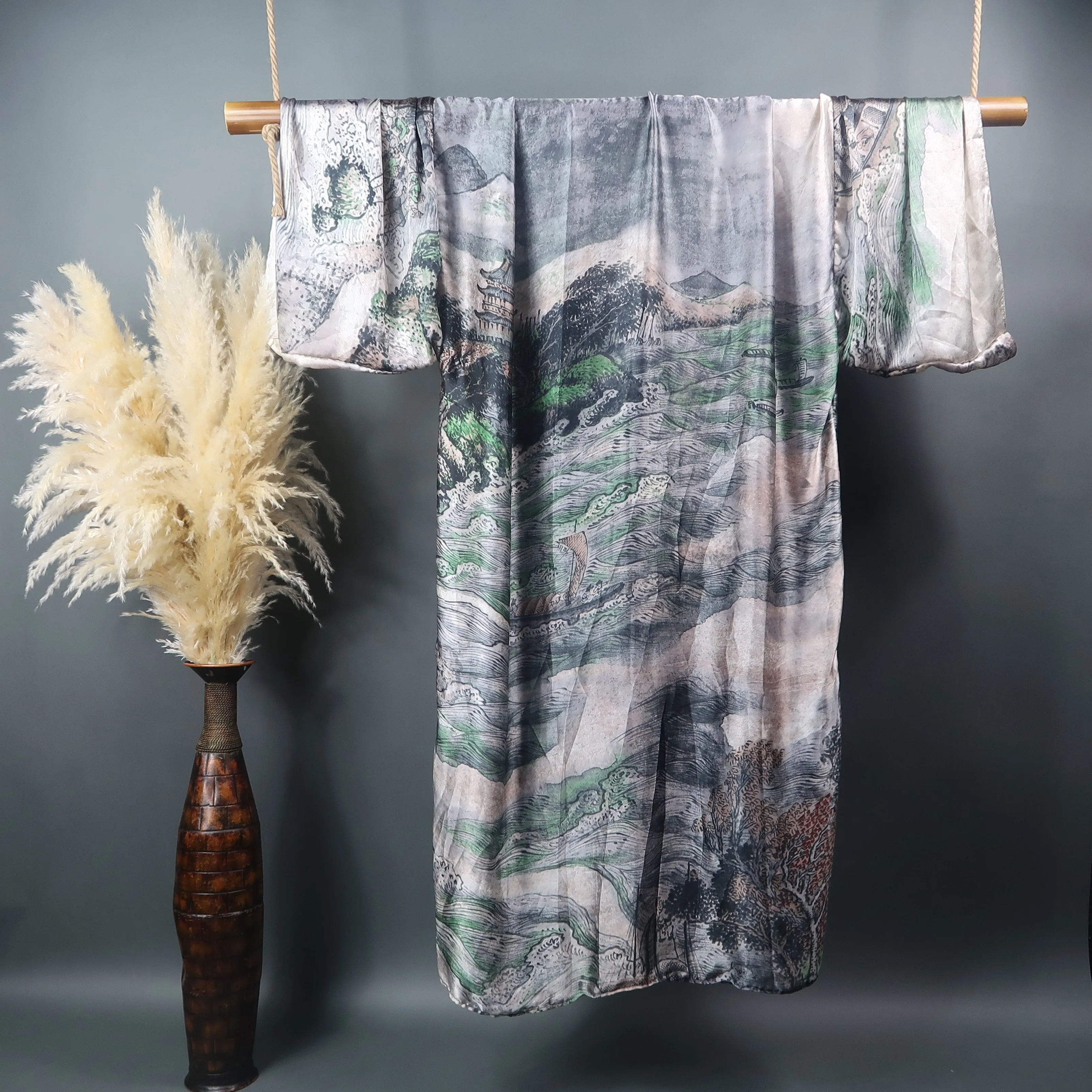 Mountains Majesty | Kimono Duster (Open Front) | Floor Length Long Robe