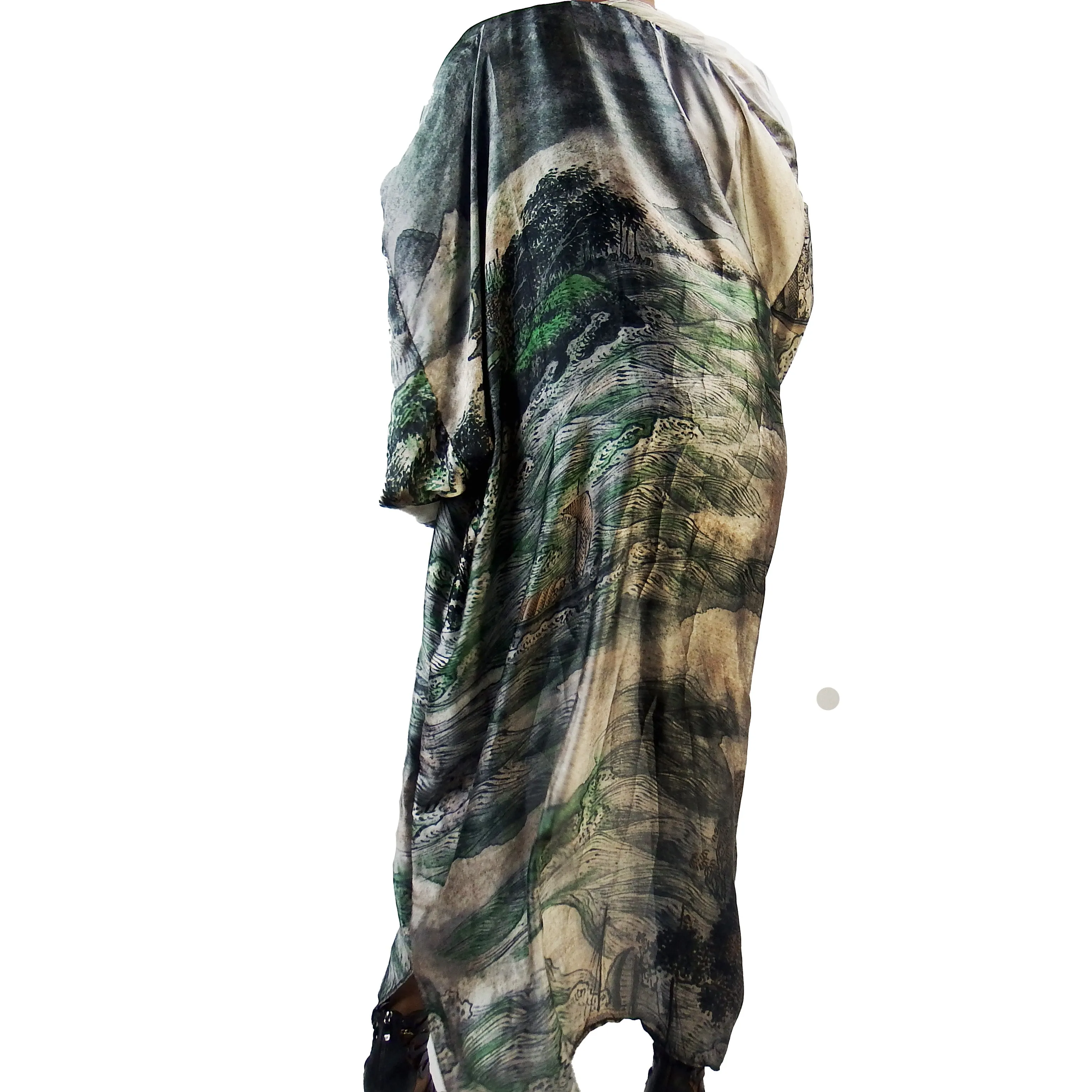 Mountains Majesty | Kimono Duster (Open Front) | Floor Length Long Robe