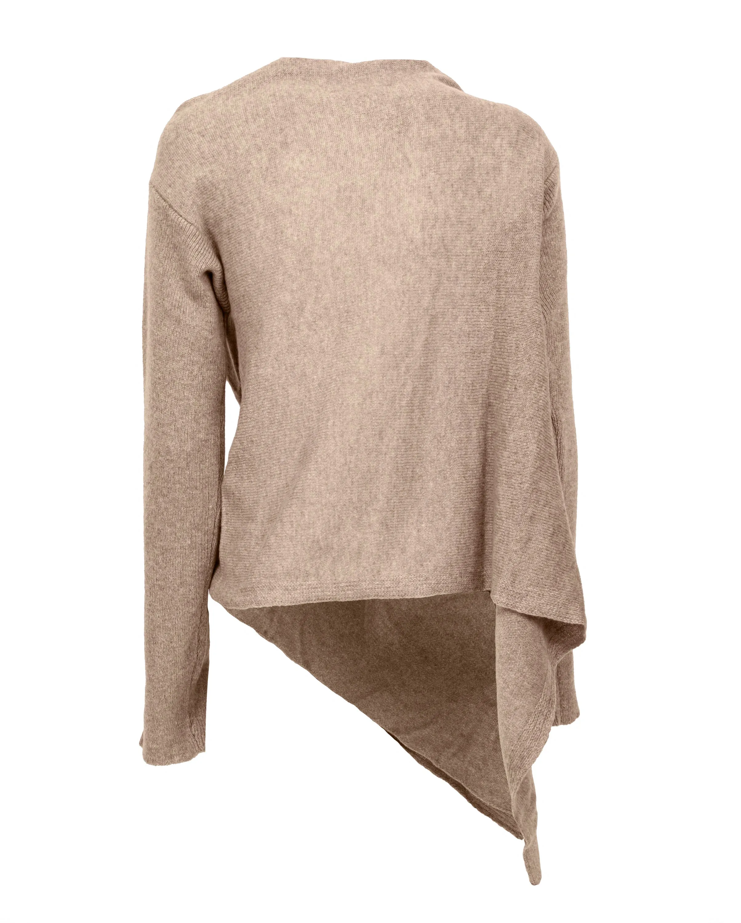 NEW FALL 24 - Pure Cashmere Open Front Cardigan Wrap Taupe