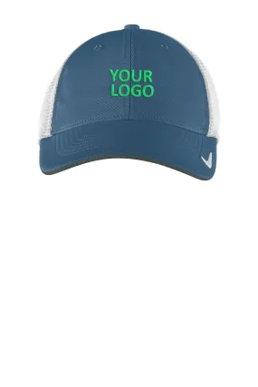 Nike DriFIT Mesh Back Custom Caps, Navy/ White