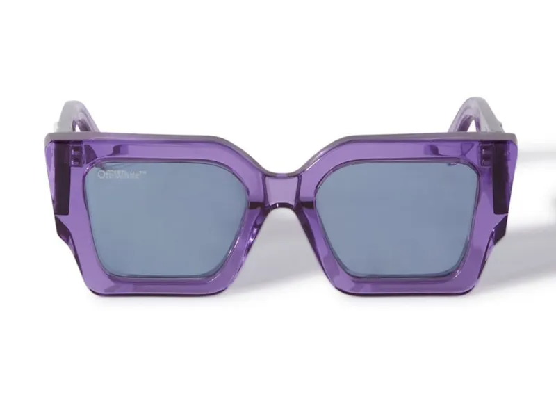 Off-White Sunglasses Catalina Rectangular Frame Transparent Purple/Blue