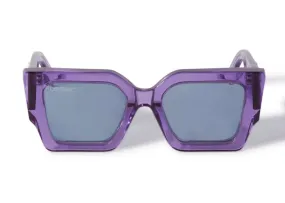 Off-White Sunglasses Catalina Rectangular Frame Transparent Purple/Blue